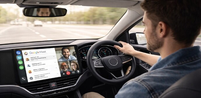 Google Meet is rolling out Android Auto, but it does not support work accounts. Google Meet is rolling out Android Auto, but it does not support work accounts.
