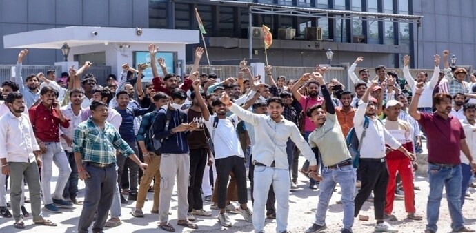 Following the violence, Uttar Pradesh announced an interim hike in minimum wages from April 1. Following the violence, Uttar Pradesh announced an interim hike in minimum wages from April 1.