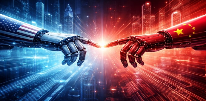 The US leads in building top models and high-impact patents, while China is ahead in overall research output. The US leads in building top models and high-impact patents, while China is ahead in overall research output.