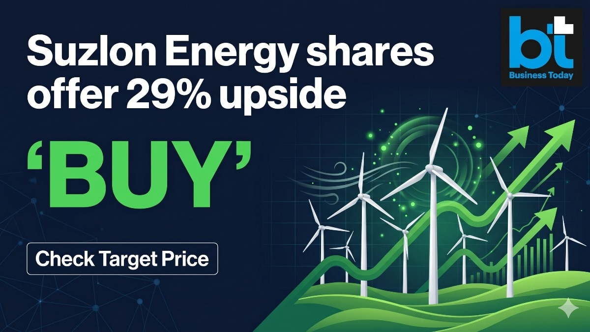 Suzlon Energy stock has gained for the fifth straight session on Thursday, rising nearly 12% over the period. The counter is currently trading at Rs 49.51. (Image: AI generated / Gemini)