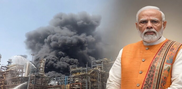 Fire forces last-minute postponement of PM Modi’s mega refinery inauguration Fire forces last-minute postponement of PM Modi’s mega refinery inauguration