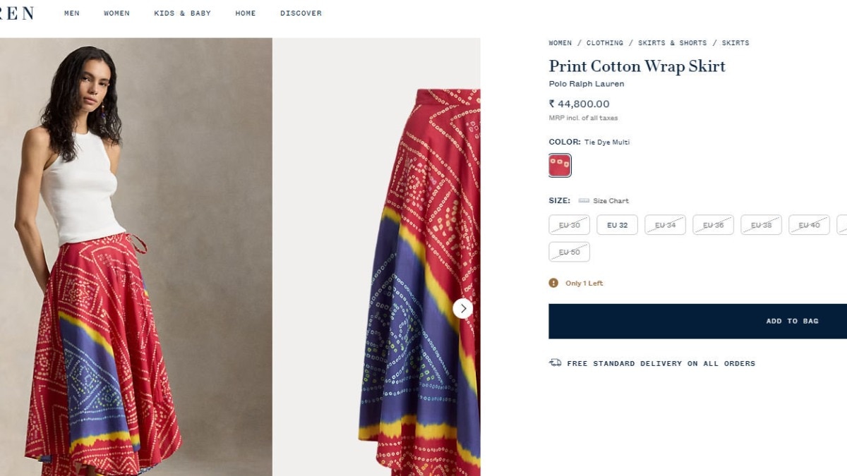 Needless to say, the brand did not give proper credit to India as the country of origin. 