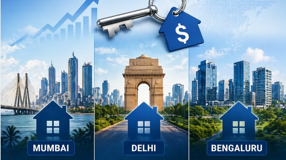 Prime residential prices rose sharply across Indian cities — Mumbai saw an 8.7% increase, Delhi 6.9%, and Bengaluru led with a 9.4% jump.