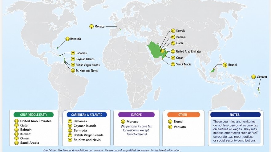 Zero income tax: Are there any countries with no personal income tax?