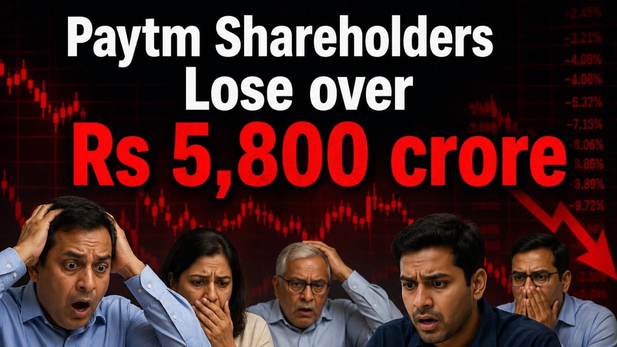 Paytm shareholders lost Rs 5,879 crore within minutes of opening trade. Pic source: (AI image for representational purposes)