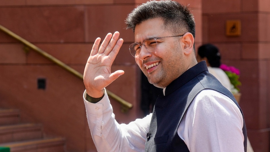 Raghav Chadha defected with 7 of 10 MPs. His own bill would have required 8 Raghav Chadha defected with 7 of 10 MPs. His own bill would have required 8