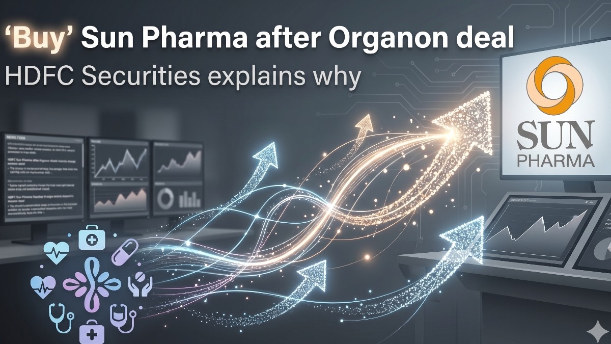 HDFC Securities raised its target price on Sun Pharma stock to Rs 2,030, up from the previous Rs 2,000, while maintaining a 'Buy' rating. (Image: AI generated/ Gemini/ Sun Pharma logo)