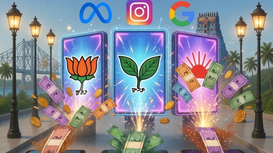 Behind every scroll, a political ad: Who spent what in polls (Pic: AI generated) Behind every scroll, a political ad: Who spent what in polls (Pic: AI generated)