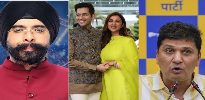 Delhi politics news: AAP takes cheap shots at Raghav-Parineeti, BJP hits right back Delhi politics news: AAP takes cheap shots at Raghav-Parineeti, BJP hits right back