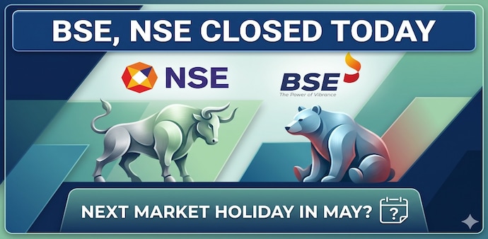 However, in the last trading session on Thursday before the long weekend. The Sensex plunged 0.75% to settle at 76,913.50, while Nifty slipped 0.74% to close at 23,997.55. (Image: AI generated / NSE,BSE logos) However, in the last trading session on Thursday before the long weekend. The Sensex plunged 0.75% to settle at 76,913.50, while Nifty slipped 0.74% to close at 23,997.55. (Image: AI generated / NSE,BSE logos)