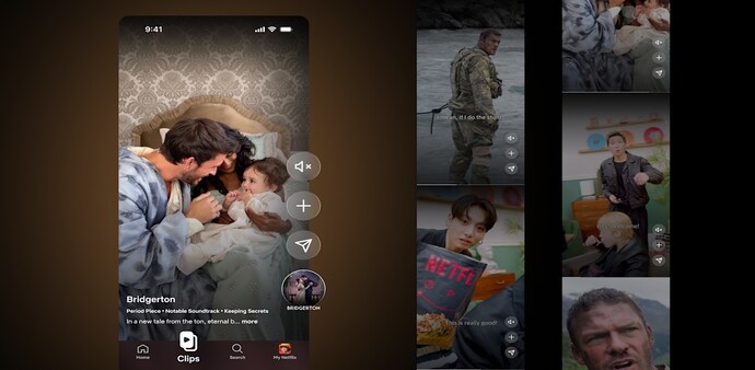 Within Clips, users can instantly add a movie or show to “My List” if something catches their attention. Within Clips, users can instantly add a movie or show to “My List” if something catches their attention.