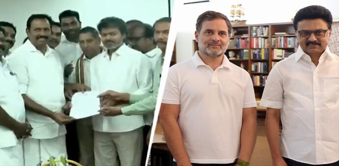 Congress backs Vijay in Tamil Nadu, hands over letter of support to TVK Congress backs Vijay in Tamil Nadu, hands over letter of support to TVK