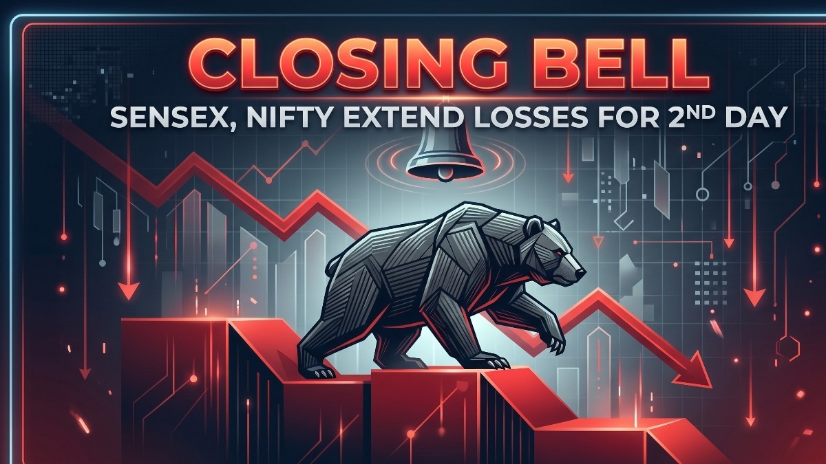 At close, the Sensex slumped 516.33 points, or 0.66 per cent, to settle at 77,328.19, while the Nifty declined 150.50 points, or 0.62 per cent, to close at 24,176.15. (Image: AI generated image for representational purpose only)