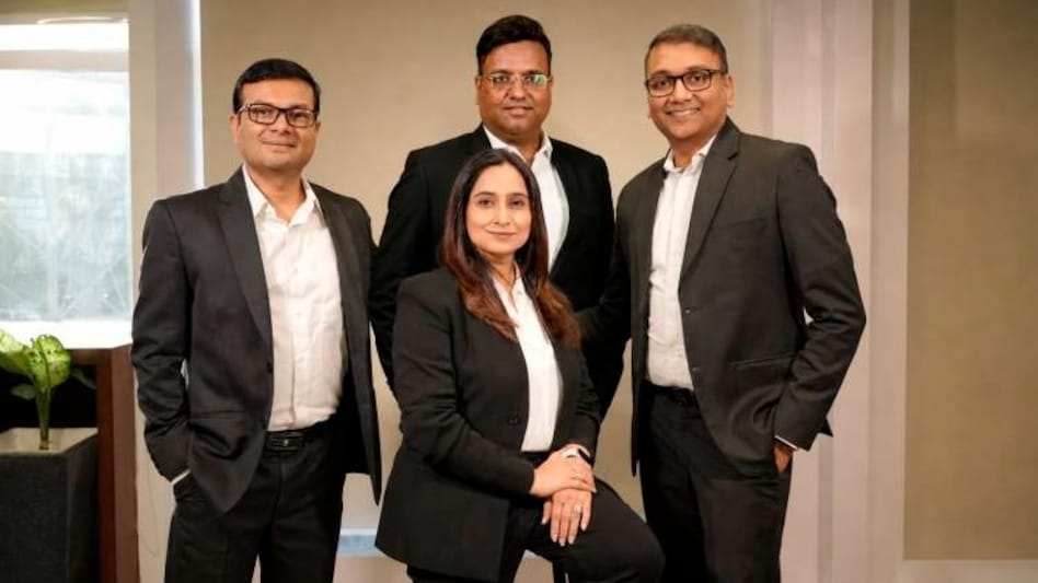 (From left) Achin Bhardwaj (Jt. CIO), Pankaj Kedia (Jt. CIO), Astha Mago (COO) (centre) and Saket Lakhotia (Group CEO) (From left) Achin Bhardwaj (Jt. CIO), Pankaj Kedia (Jt. CIO), Astha Mago (COO) (centre) and Saket Lakhotia (Group CEO)