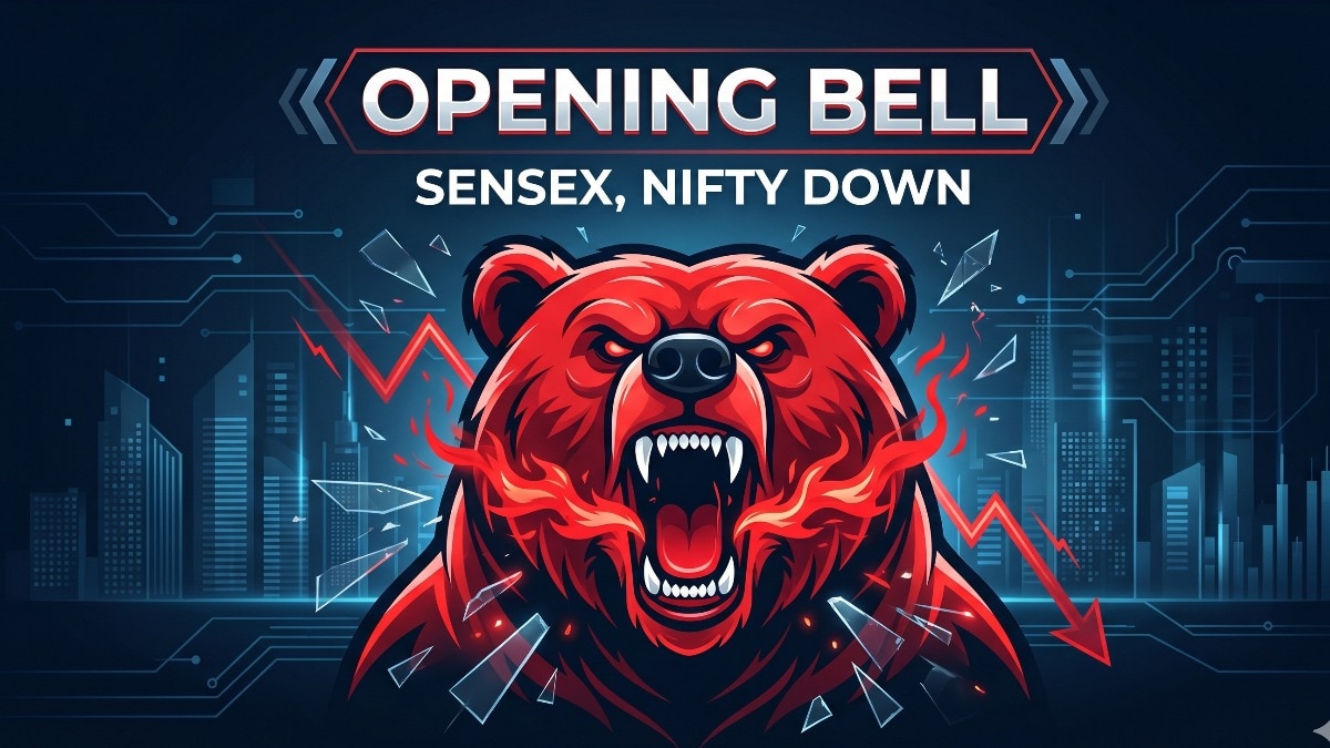 In the previous session on Monday, the Sensex plunged 1312.91 points, or 1.70%, to settle at 76,015.28, while the Nifty edged down 360.30 points, or 1.49%, to close at 23,815.85. (Image: AI generated)