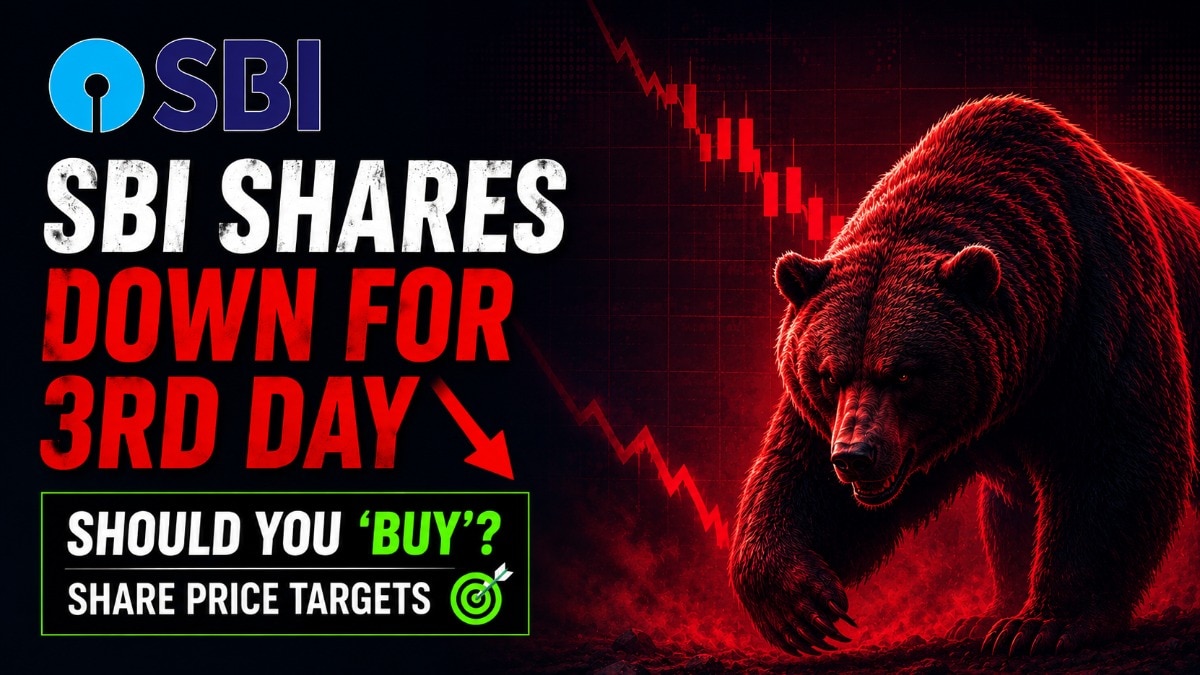 SBI share price: The counter plunged around 11% over the last three trading sessions alone. This sharp three-day slide has wiped out over Rs 1 lakh crore in shareholder wealth (Image: AI generated/ SBI logo)