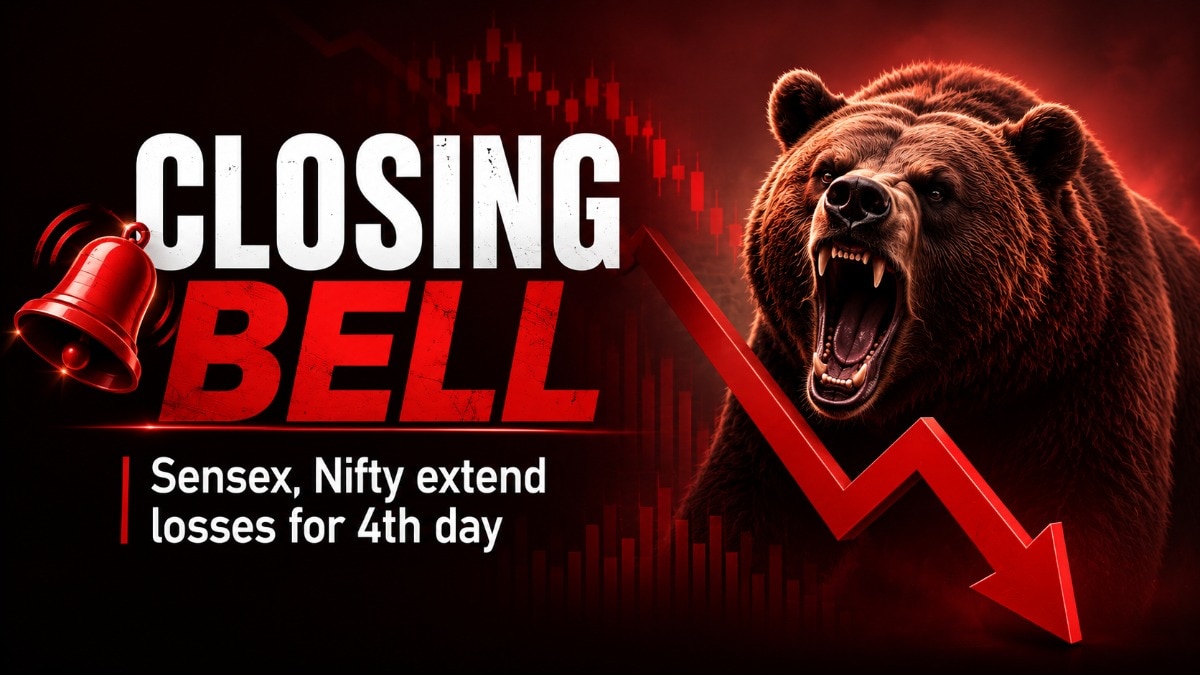 At close on Tuesday, the Sensex plunged 1456.04 points, or 1.92 per cent, to settle at 74,559.24, while the Nifty slumped 436.30 points, or 1.83 per cent, to close at 23,379.55. (Image: AI generated)