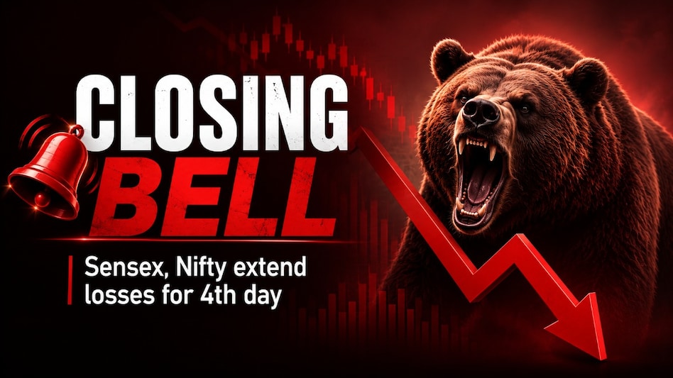 At close on Tuesday, the Sensex plunged 1456.04 points, or 1.92 per cent, to settle at 74,559.24, while the Nifty slumped 436.30 points, or 1.83 per cent, to close at 23,379.55. (Image: AI generated) At close on Tuesday, the Sensex plunged 1456.04 points, or 1.92 per cent, to settle at 74,559.24, while the Nifty slumped 436.30 points, or 1.83 per cent, to close at 23,379.55. (Image: AI generated)