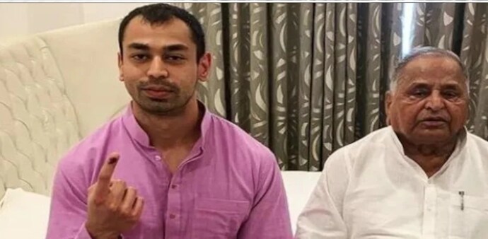 Prateek Yadav and Mulayam Singh Yadav (File Photo) Prateek Yadav and Mulayam Singh Yadav (File Photo)