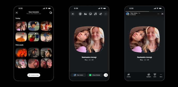 Instants does not offer edits or filters, setting it apart from Instagram’s full-screen media formats. Instants does not offer edits or filters, setting it apart from Instagram’s full-screen media formats.