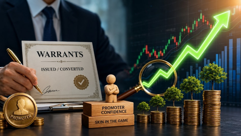 In simple terms, warrants are like stock options. Promoters receive the right to acquire fresh shares from the company at a predetermined price by initially paying 25% upfront. (AI generated) In simple terms, warrants are like stock options. Promoters receive the right to acquire fresh shares from the company at a predetermined price by initially paying 25% upfront. (AI generated)