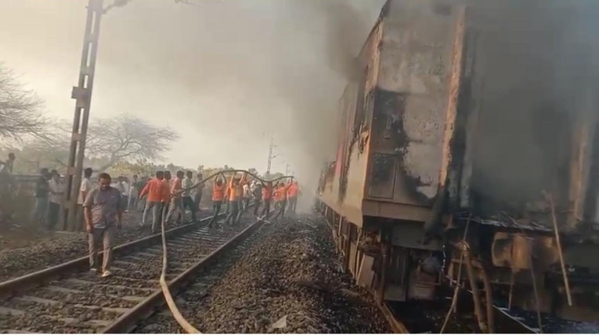 Rajdhani Express coach catches fire in Madhya Pradesh; railway staff detach affected coach