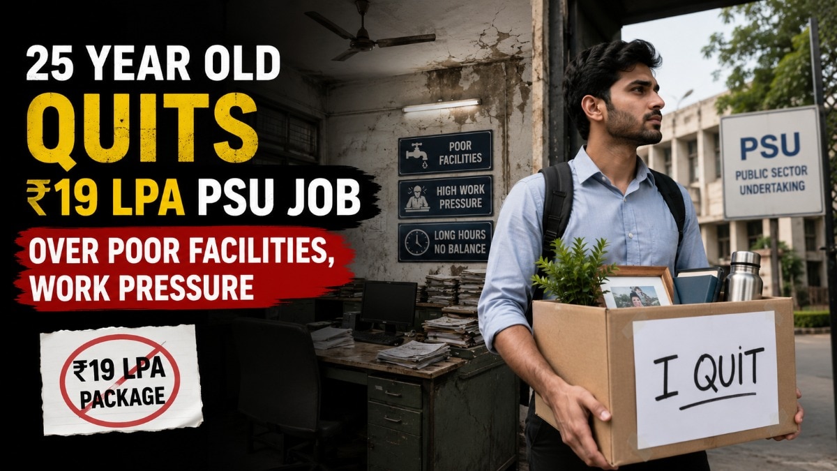 'Couldn't imagine living like this': NIT engineer quits ₹19 LPA PSU job over poor facilities, work pressure