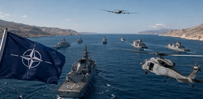 NATO may finally enter the Iran war as Hormuz blockade sparks global oil panic (Pic: AI generated) NATO may finally enter the Iran war as Hormuz blockade sparks global oil panic (Pic: AI generated)