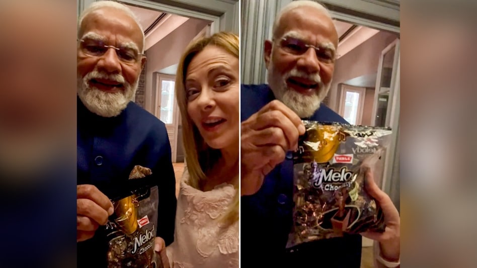 PM Modi gifts Melody toffees to Giorgia Meloni during Rome meeting PM Modi gifts Melody toffees to Giorgia Meloni during Rome meeting