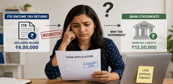 A noticeable mismatch between ITR disclosures and bank statements can trigger additional verification, slow down approvals or, in some cases, result in rejection. A noticeable mismatch between ITR disclosures and bank statements can trigger additional verification, slow down approvals or, in some cases, result in rejection.