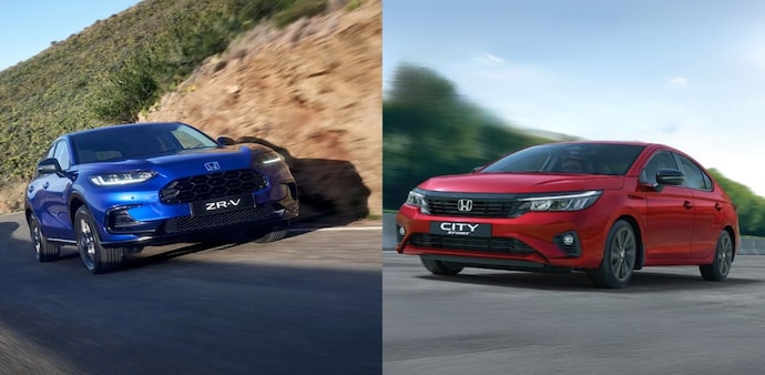 Honda ZR-V (L) and current Honda City (R) Honda ZR-V (L) and current Honda City (R)