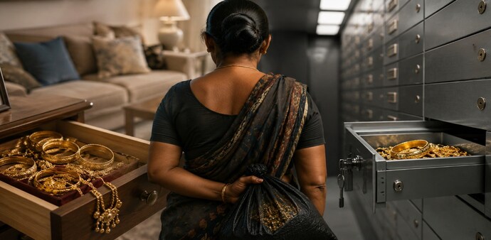 She never sold the stolen gold. She took loans against it instead (Pic: AI generated) She never sold the stolen gold. She took loans against it instead (Pic: AI generated)