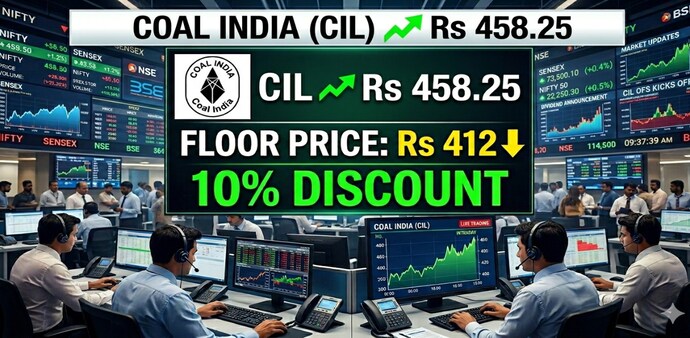 The Coal India OFS would take place during trading hours on a separate window of the stock exchanges, commencing at 9:15 am. (AI-generated image for representational purpose only) The Coal India OFS would take place during trading hours on a separate window of the stock exchanges, commencing at 9:15 am. (AI-generated image for representational purpose only)