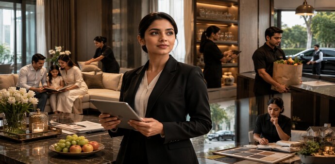 Entry-level salaries typically range from ₹4 lakh to ₹6 lakh annually, while experienced managers serving ultra-high-net-worth families can earn substantially more. (AI generated image) Entry-level salaries typically range from ₹4 lakh to ₹6 lakh annually, while experienced managers serving ultra-high-net-worth families can earn substantially more. (AI generated image)