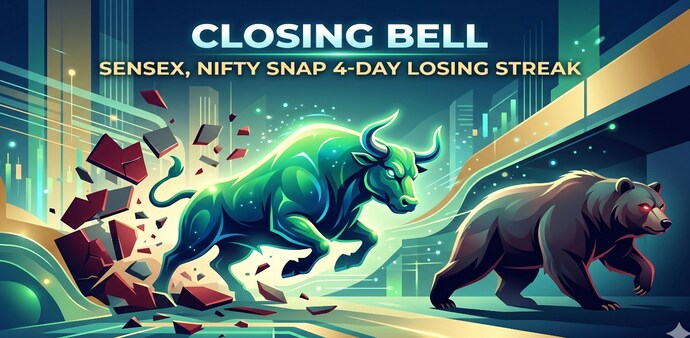 Five stocks, namely Infosys, TCS, HDFC Bank, HCL Technologies and ITC, contributed largely to the Sensex’s jump. (Image: AI generated for representational purpose only) Five stocks, namely Infosys, TCS, HDFC Bank, HCL Technologies and ITC, contributed largely to the Sensex’s jump. (Image: AI generated for representational purpose only)