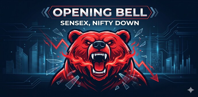 TCS, Tech Mahindra, Infosys, HCL Tech, Eternal, ITC, Axis Bank, SBI, Bajaj Finance shares were the top losers falling up to 6%. TCS, Tech Mahindra, Infosys, HCL Tech, Eternal, ITC, Axis Bank, SBI, Bajaj Finance shares were the top losers falling up to 6%.