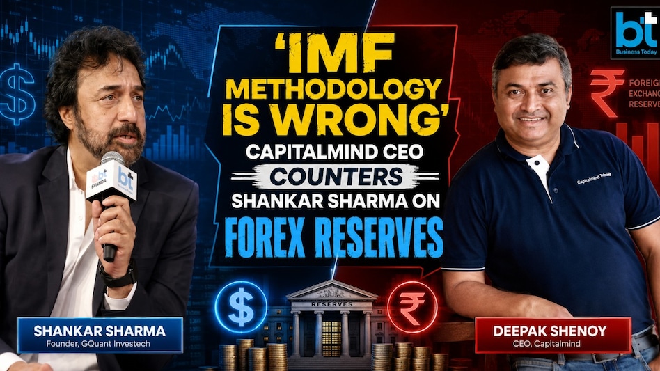 Deepak Shenoy challenges Shankar Sharma's forex reserve argument: 'Net imports are what matter' (AI generated) Deepak Shenoy challenges Shankar Sharma's forex reserve argument: 'Net imports are what matter' (AI generated)