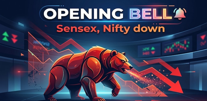 In the previous session on Wednesday, the Sensex declined 303.67 points, or 0.41%, to settle at 74,346.17, while the Nifty slipped 77.95 points, or 0.33%, to close at 23,405.60. (Image: AI generated) In the previous session on Wednesday, the Sensex declined 303.67 points, or 0.41%, to settle at 74,346.17, while the Nifty slipped 77.95 points, or 0.33%, to close at 23,405.60. (Image: AI generated)