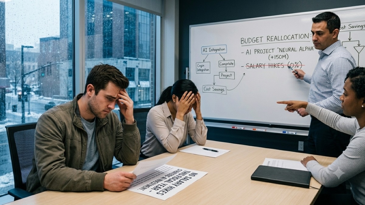 With layoffs already weighing heavily on employees, no pay raises are adding another layer of uncertainty to the workforce.