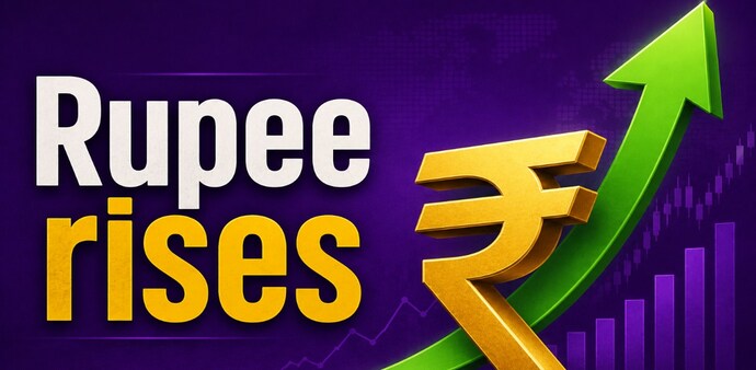 The currency gained 49 paise from the 95.73 mark when the news of tax exemption started trickling in The currency gained 49 paise from the 95.73 mark when the news of tax exemption started trickling in