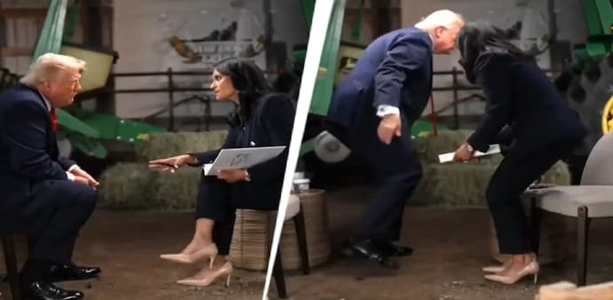 Donald Trump walks out in the middle of fiery interview with NBC's Kristin Welker Donald Trump walks out in the middle of fiery interview with NBC's Kristin Welker
