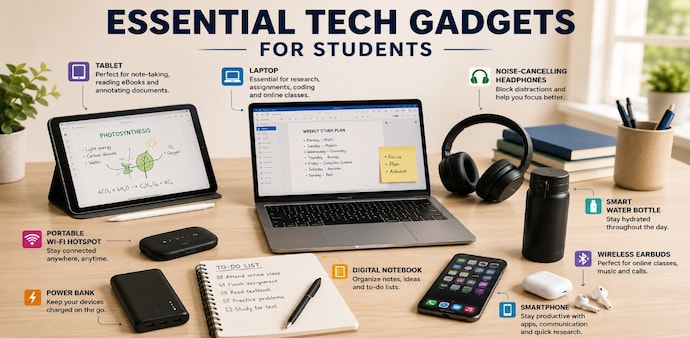 Top 5 tech gadgets list for students. Top 5 tech gadgets list for students.
