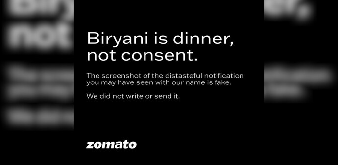 Zomato rejects 'Rs 370 biryani bhejdu' notification claim amid Pranit More row Zomato rejects 'Rs 370 biryani bhejdu' notification claim amid Pranit More row