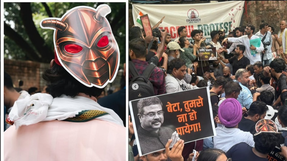 . The group said the campaign will continue until Union Education Minister Dharmendra Pradhan resigns over alleged failures in the conduct of examinations. . The group said the campaign will continue until Union Education Minister Dharmendra Pradhan resigns over alleged failures in the conduct of examinations.