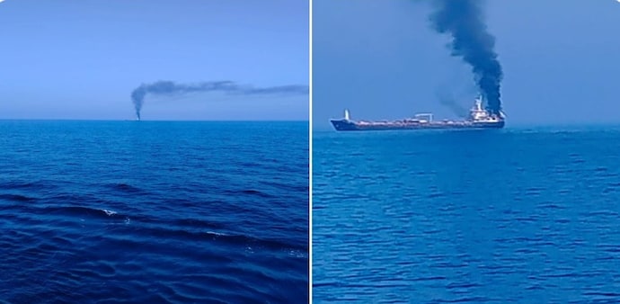 Days after tanker strike killed 3 Indians, another vessel reports fire off Oman Days after tanker strike killed 3 Indians, another vessel reports fire off Oman