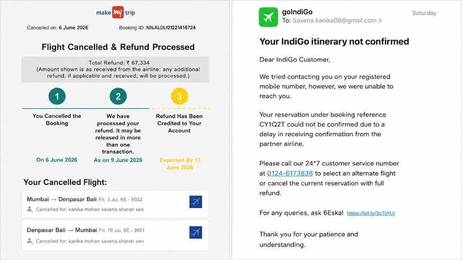 According to Saxena, she had booked return tickets from Mumbai to Bali on IndiGo for travel in July with her nephew, paying around ₹1.03 lakh for the reservation. According to Saxena, she had booked return tickets from Mumbai to Bali on IndiGo for travel in July with her nephew, paying around ₹1.03 lakh for the reservation.
