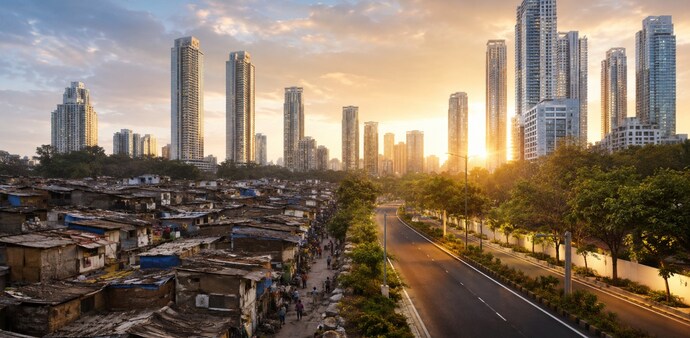 Reliance wins bid for Mumbai's biggest slum redevelopment project (AI generated) Reliance wins bid for Mumbai's biggest slum redevelopment project (AI generated)