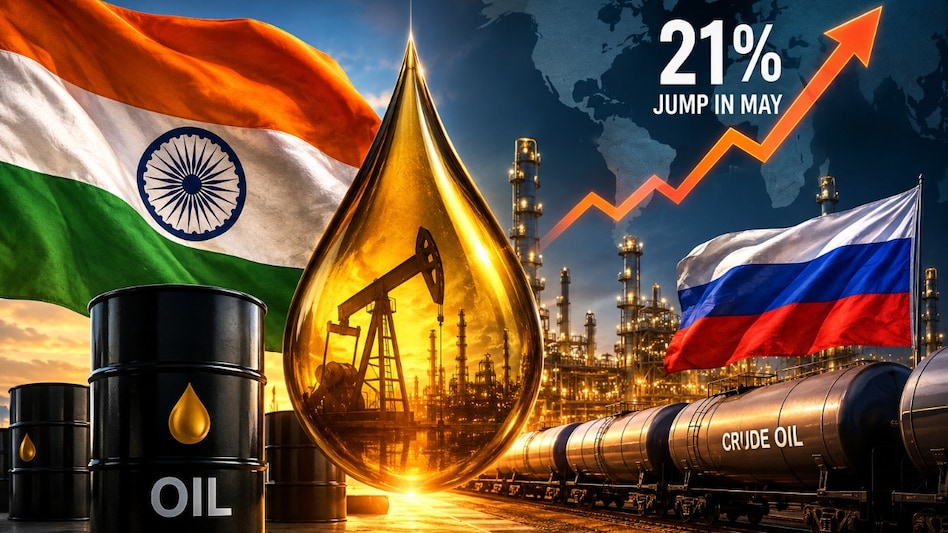 Russian oil accounts for 83% of India's fossil fuel imports from Moscow in May (AI generated) Russian oil accounts for 83% of India's fossil fuel imports from Moscow in May (AI generated)