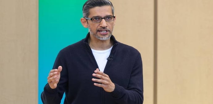 Sundar Pichai faced protests from a section of Stanford students Sundar Pichai faced protests from a section of Stanford students