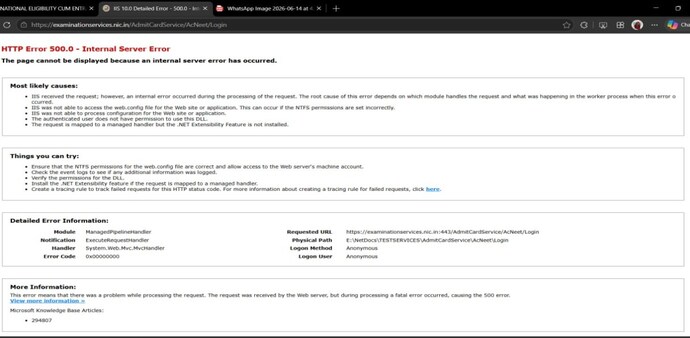 Re-NEET 2026: NTA site marred by glitches (Source: X/@brahmabyte) Re-NEET 2026: NTA site marred by glitches (Source: X/@brahmabyte)